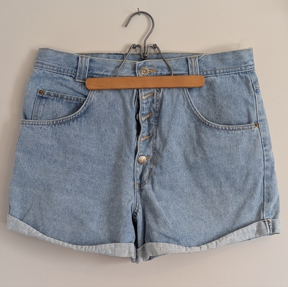 Subway Pants - Classic Light Blue Denim Button-Front Women’s Shorts